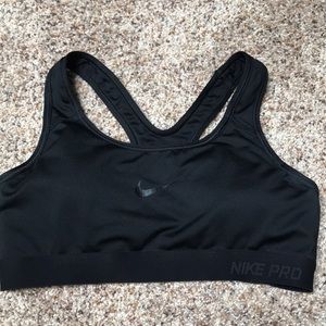 Black NikePro padded sports bra